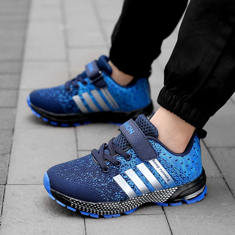 Zapatillas deportivas para correr para niños, calzado de gimnasio, exteriores, color azul, Unisex|Zapatillas de correr| AliExpress