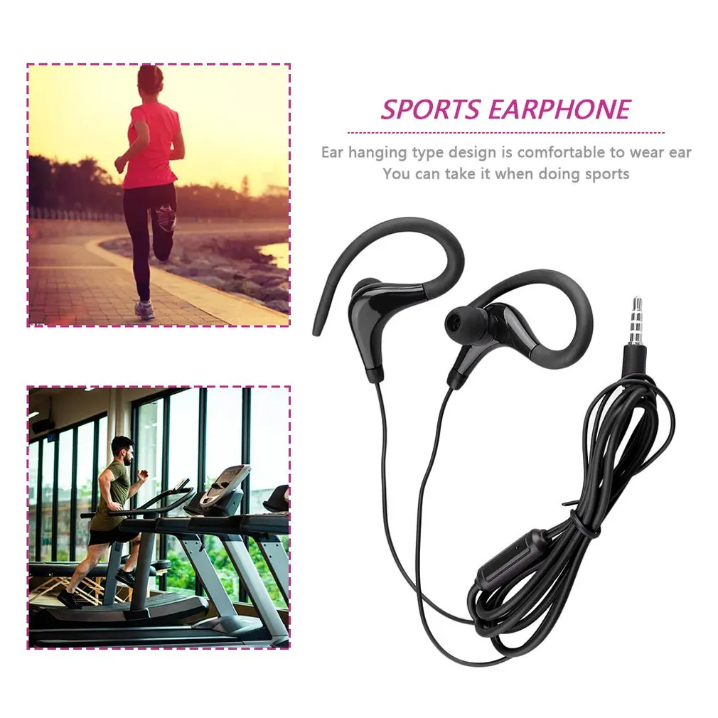 Fashion Ear Hook Sports Running Headphones KY-010 Stereo Bass Music Headset For Many Mobile Phone High Quality Earphone | Электроника