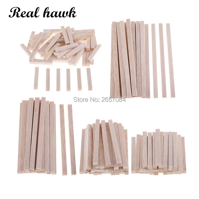 

3x3mm long 50/80/100/130/150mm Square Balsa Wood Stick Wooden Dowel Rod Block for Kids Model Making Ornaments DIY Craft long