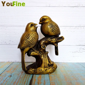 

Chinese style bronze brass Feng Shui magpie statue Ancient animal lucky memorial decoration ornaments Feng Shui decorations