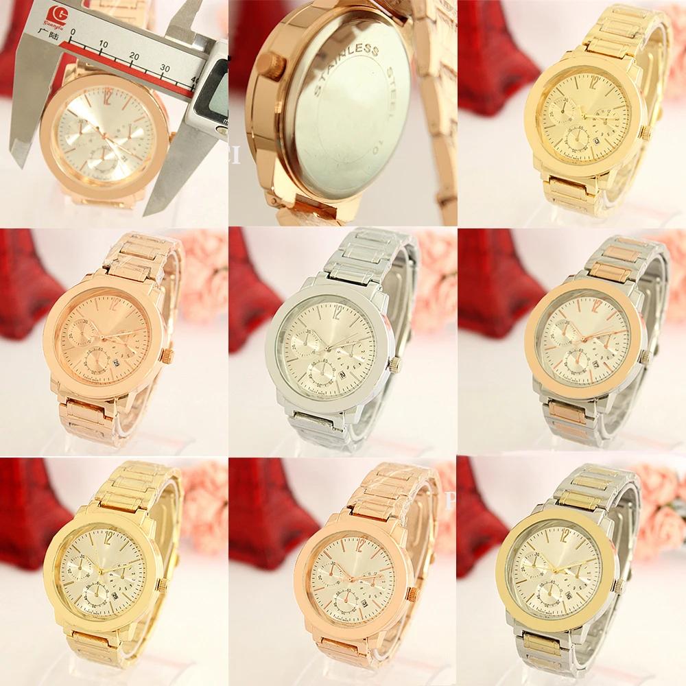 Новые кварцевые часы из нержавеющей стали для мужчин и женщин, модные роскошные ювелирные изделия, подарок, изысканная Ретро благородная точность