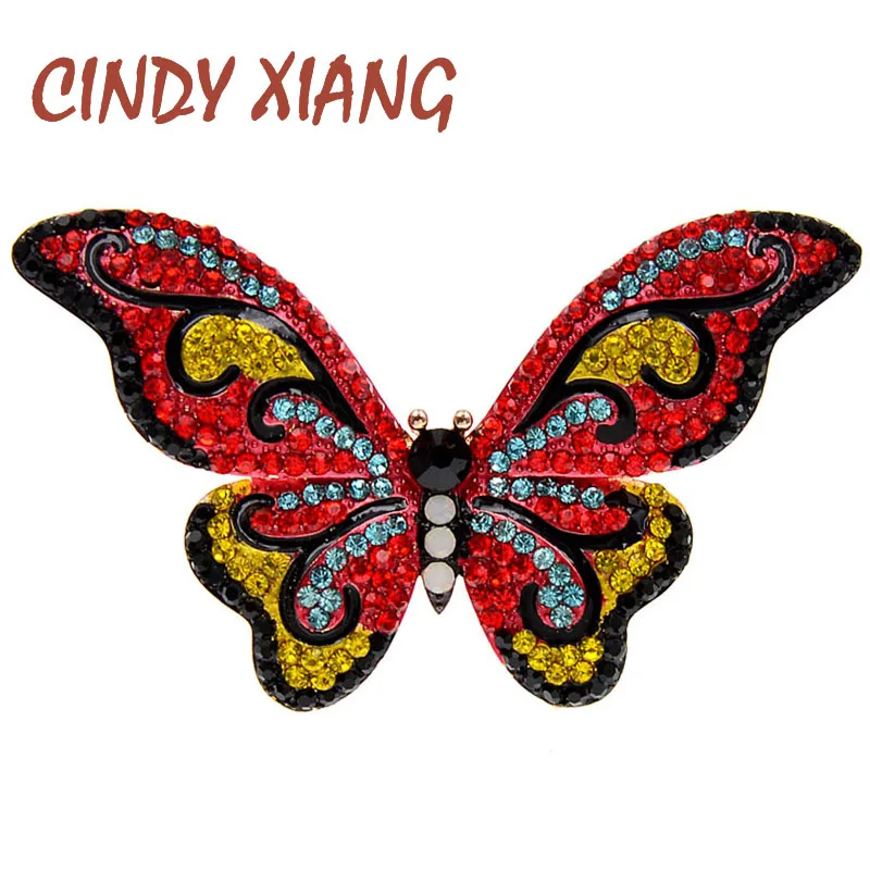 Женская Брошь бабочка CINDY XIANG разноцветная брошь в форме бабочки 4 цвета|Броши| |