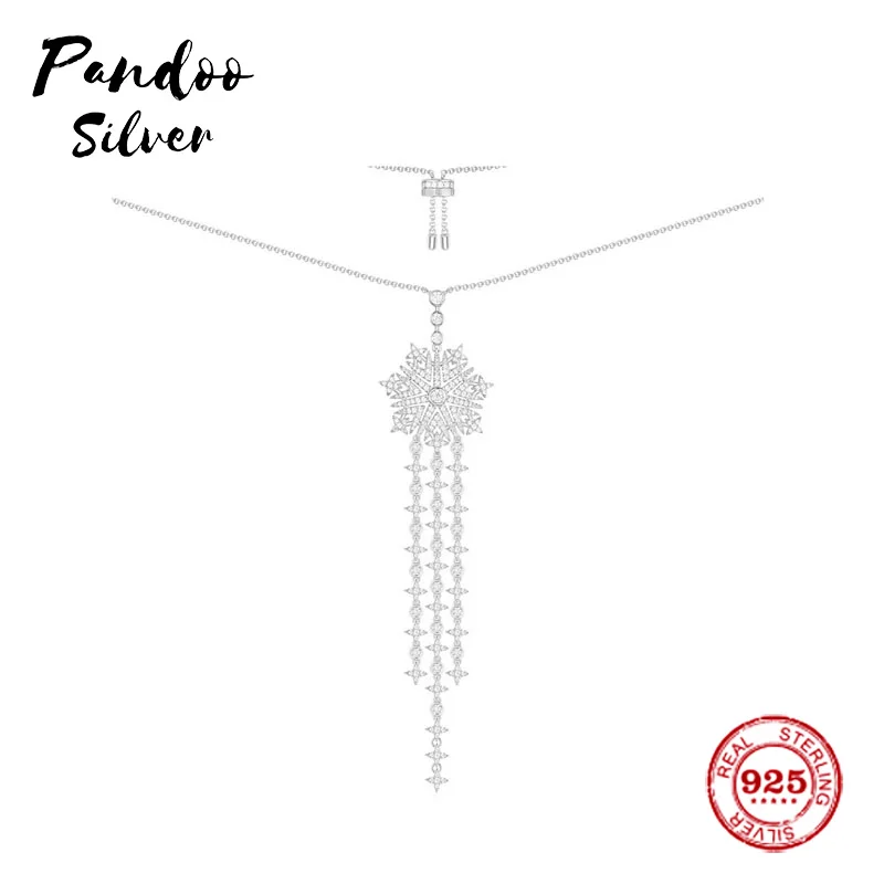 

Fashion Charm Sterling Silver Copy 1:1 Copy,Adjustable Silver Harmonie Long Necklace Women Monaco Jewelry Gift With Logo
