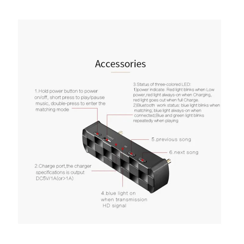 XDUOO Bluetooth 5,0 приемные аксессуары 05BL Bluetooth цифровой проигрыватель для усилителя наушников XD-05 беспроводной