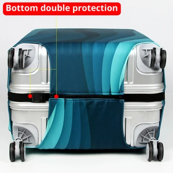 Green Ripple Brand Travel Thicken Elastic Deep Rain Forest Color Luggage Protective Cover, Apply To 18-32" Suitcase Cases xt910 5