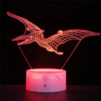 

Cartoon Kawaii Flying Dinasour Pterosaurs Flight 3D Night Light Baby Gifts Lamp Acrylic 7 Colors Change Touch & Remote Mylamp