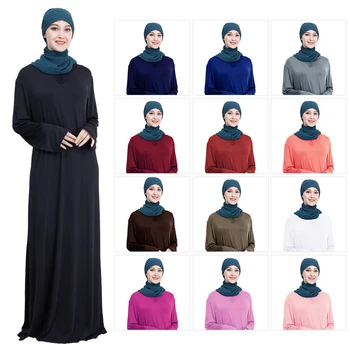 

New Muslim Dress Women UAE Black Abaya Dubai Long Loose Robe Tunic Kimono Jubah Middle East Arab Hijab Islamic Clothing 2020