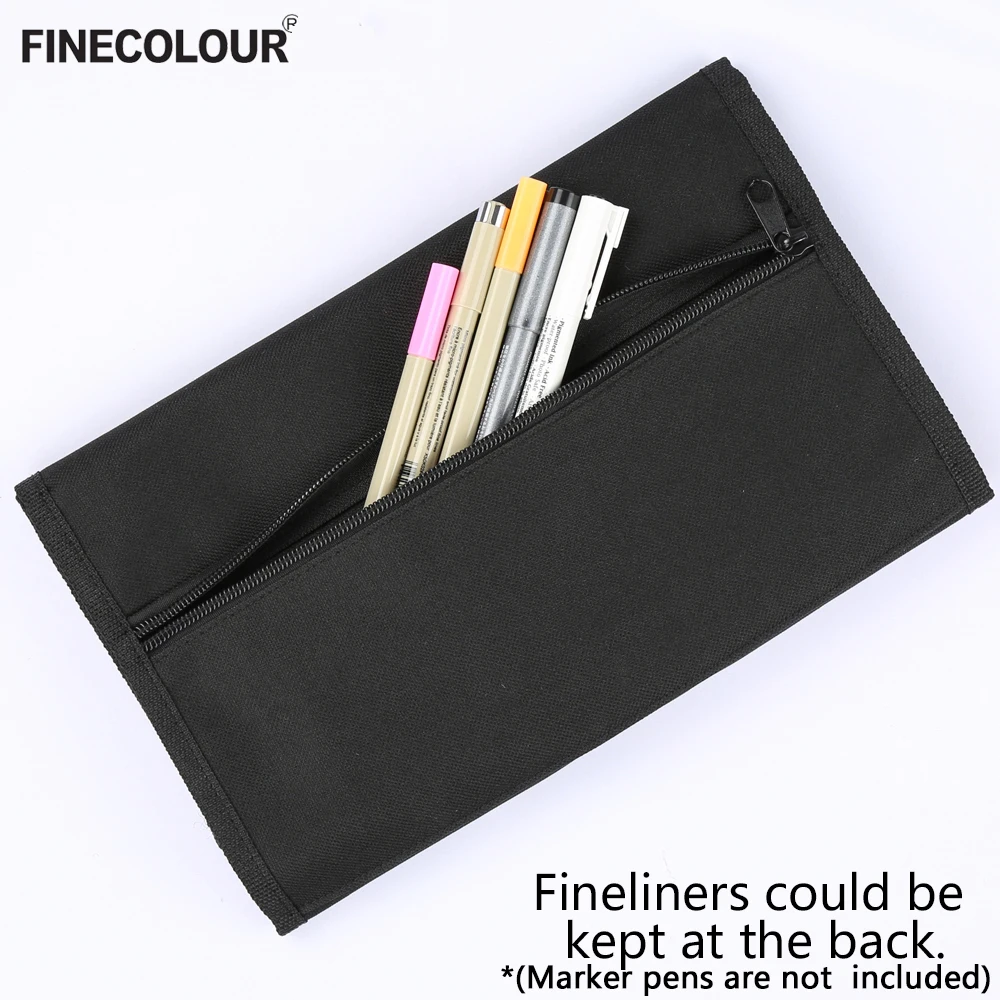 Фломастеры FINECOLOUR чехол ручка большие сумки на молнии для художественных
