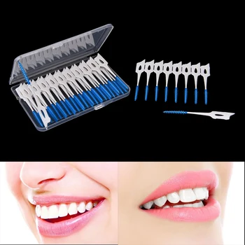 

40pcs/set Soft Disposable Clean Interdental Seam Brush Toothpicks Elastic Massage Gums Not Hurt Toothpick Dental Oral Care Tools