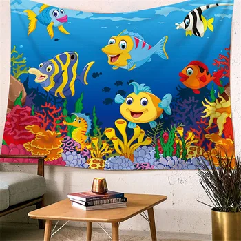 

Wall Tapestry Polyester Dolphin Snake Elephant Print Beach Towel Yoga Mat Family Living Room Bedroom Decoration Blanket