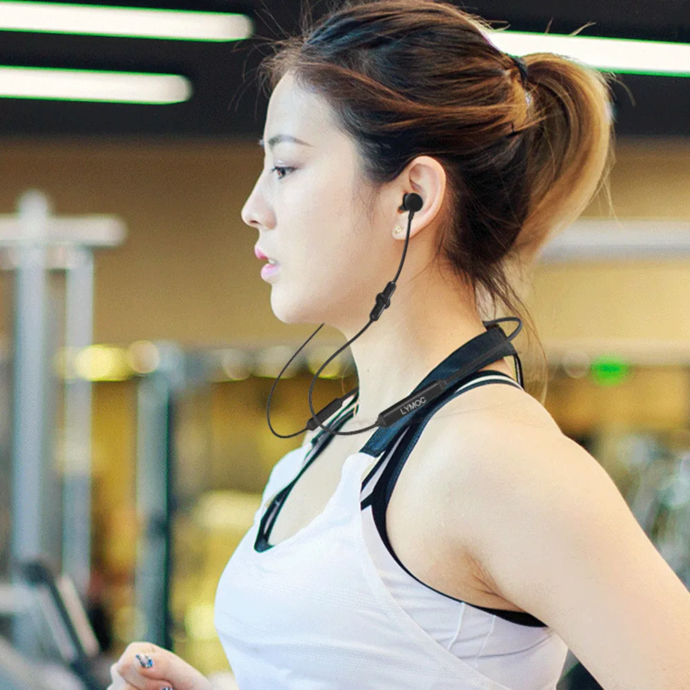 Sound great Bluetooth earphone, Force Wireless Neckband Headset Stereo Bass in-Ear Magnetic Earbuds for Workout