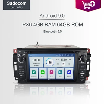 

PX6 1 din Android 10.0 6 core 4GB RAM 64G ROM Car DVD Player autoradio For Jeep Compass Commander Wrangler Chrysler Sebring 300C