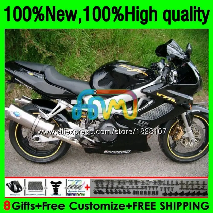 VTR1000F для HONDA горячая Распродажа blk SuperHawk VTR1000 F 97 98 02 03 04 05 147BS.29 VTR 1000 1000F 1997 2002 2003 2004 2005