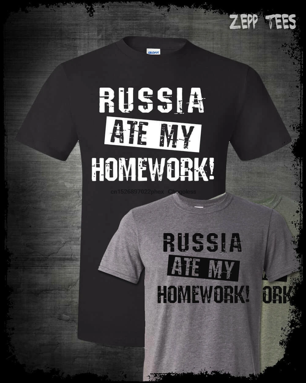 Russia Ate My Homework Shirt Blame Russians Meme Election Fake News Trump USA |