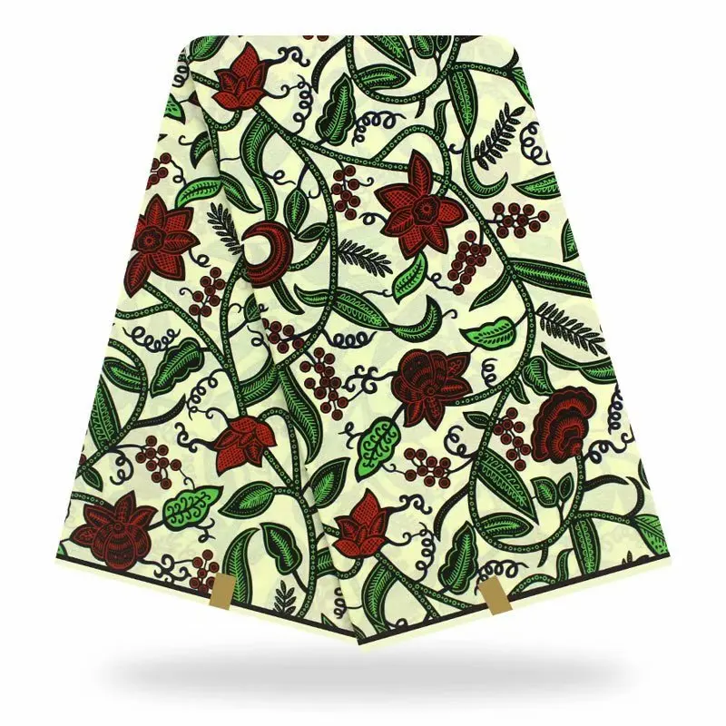 Высокое качество хлопок цветы настоящий воск Анкара Африканский принт ткань для свадебного платья воск Ткань 6 ярдов Y90905-15