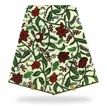 Высокое качество хлопок цветы настоящий воск Анкара Африканский принт ткань для свадебного платья воск Ткань 6 ярдов Y90905-15