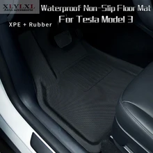 Coussinet de pied spécial entièrement entouré pour Tesla Model 3 voiture imperméable tapis de sol antidérapant TPE XPE accessoires modifiés