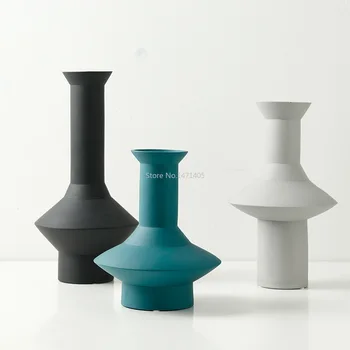 

NORDIC CRAFTS HOME DECORATION WHOLESALE CREATIVE VASE DECORATION LIVING ROOM DESKTOP NEW GEOMETRIC CERAMIC VASE