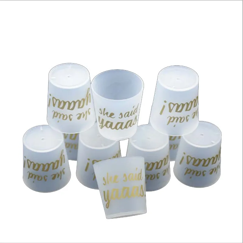 

10pc/set Party decoration bride bathing scrub cup team bridesmaid wedding decoration single hen party to guests small gifts-E
