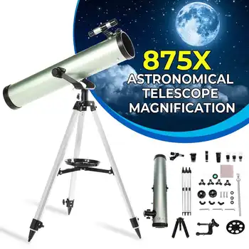 

875X Astronomical Telescope HD Zoom Monocular with Tripod Refractive Space Eyepieces Telescopio Outdoor Travel Spotting Scope