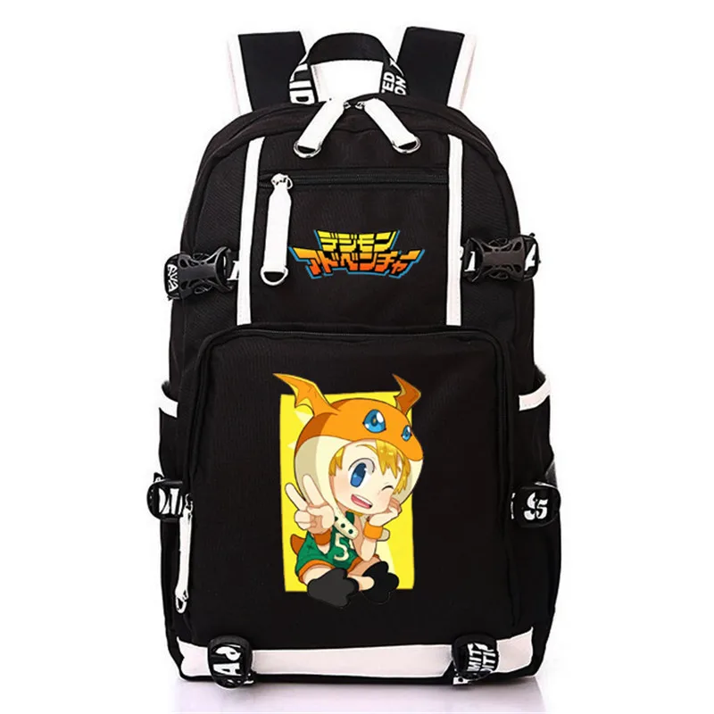 Рюкзак для подростков с принтом Digimon Adventure mochila, школьная сумка с цифровым монстром, дорожная сумка, Холщовая Сумка для ноутбука для мужчин и женщин