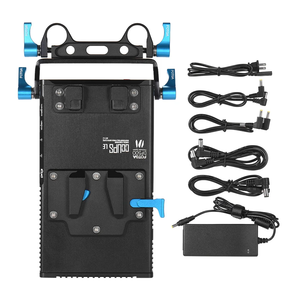 FOTGA DP500III 2 в 1 V-mount батарея пластина адаптер зарядное устройство 15 мм стержень зажим для Canon Nikon sony камера видео студия съемки