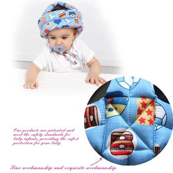 

Baby Hat Safety Helmet Cotton Adjustable Baby Protective Helmet For Learn to Walk Kids Children's Protective Cap For Boys Girls