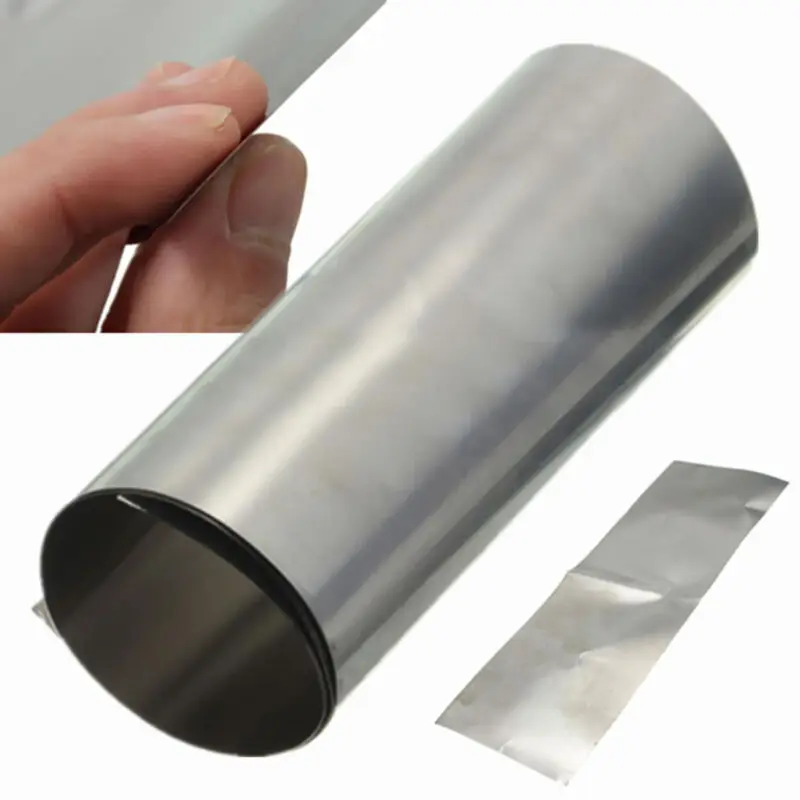 Titanium Foil 1pc Gr2 Titanium Foil Silver Thin Ti Sheet High Purity Metal Square Plate Sheet Foil Craft 0.1mm * 100/200 mm * 300/500/1000 mm