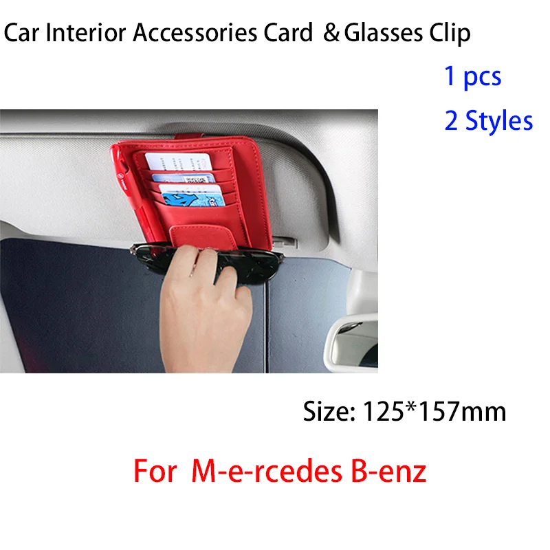 

For Mercedess Benzs AMG GLC GLE E CLA GLA W204 W205 W203 W213 W176 W211 W209 SLK R171 Car Decoration Accessory Card Glasses Clip