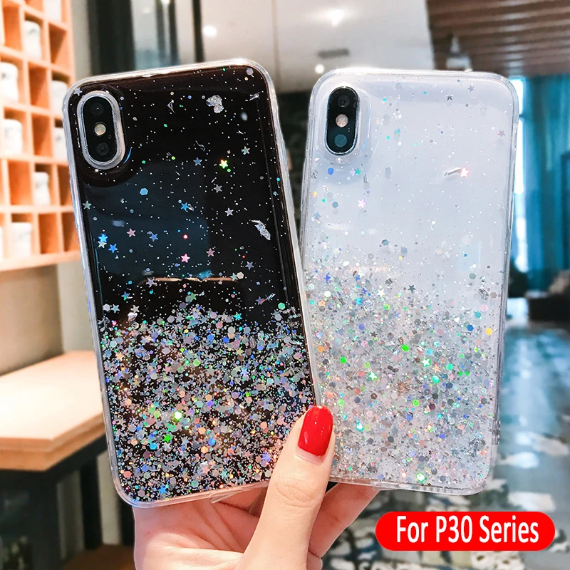 Чехол для huawei P30 Lite Pro Shining Silver foil Star чехол для huawei P 30 Lite Pro 30pro 30lite Light P30Pro силиконовый чехол из ТПУ