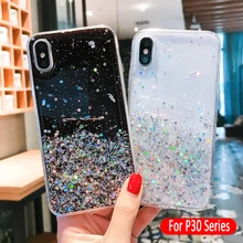 Funda para Huawei P30 Lite Pro brillante funda de Estrella de Plata para Huawei P 30 Lite Pro 30pro 30lite cubierta ligera de TPU de silicona P30Pro