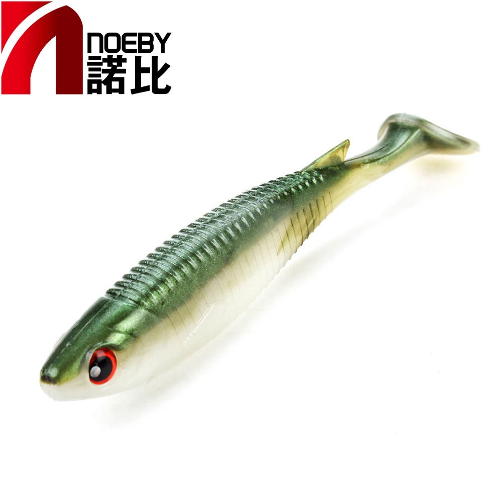 

NOEBY 5485 soft fishing lure pesca silicone bait leurre souple 3D eyes paddle tail swimbait 100mm 8g for pike bass trout fishing