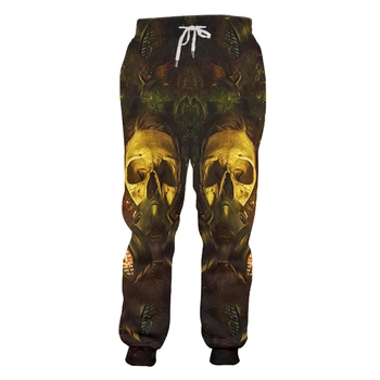 UJWI 패션 해골 가스 마스크 조깅 바지 남자 3d 인쇄 조깅 바지 스웨트 팬츠 재미 있은 바지 느슨한 운동복 5XL