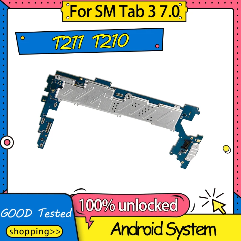 Original Unlocked Logic Board For Samsung Galaxy Tab 3 7.0 T210 T211 Motherboard With Official Andorid Mainboard Chips | Мобильные