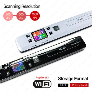 

Wireless WIFI Portable Handheld Document Images Scanner JPG/PDF USB Scanner A4 Size Paper Reader High Speed Document Scanner