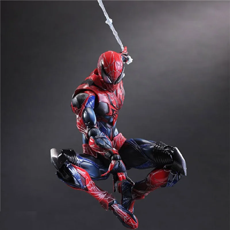 28 см Фигурка Человека-паука Marvel Fgure Play Arts Kai Spider-Man из ПВХ, Фигурка Человека-паука Питера Паркера, модель игрушки