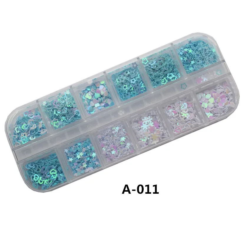 Holographic Love Star Nail Sequin Set