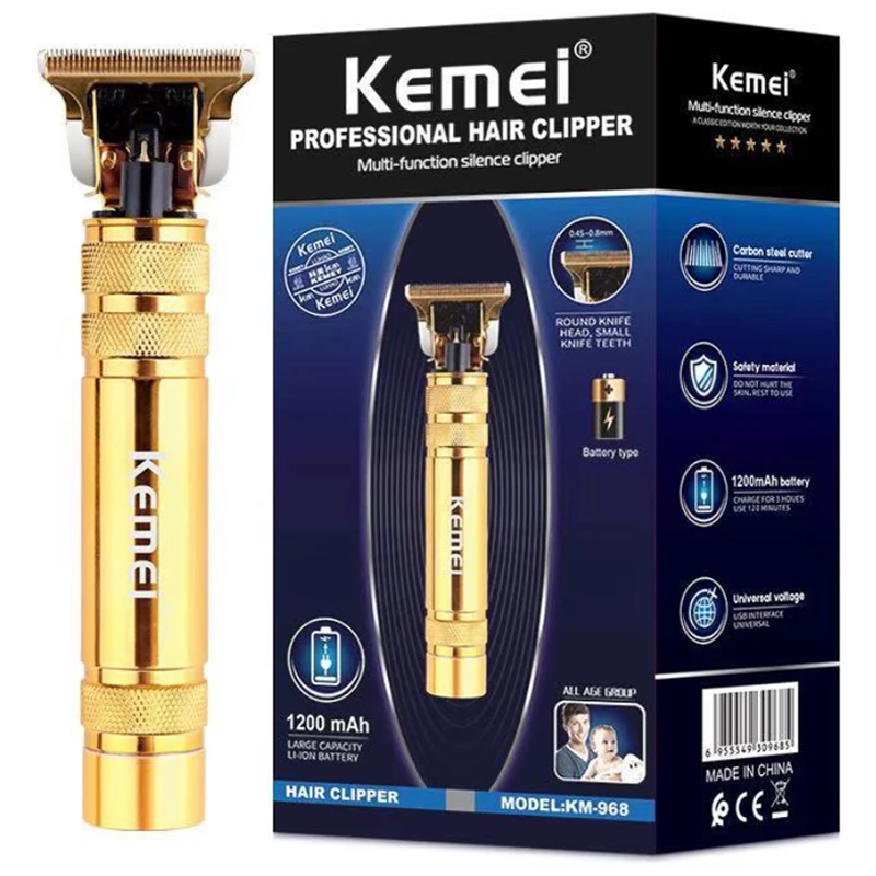 professional metal housing rechargeable edging hair trimmer for men electric beard trimme