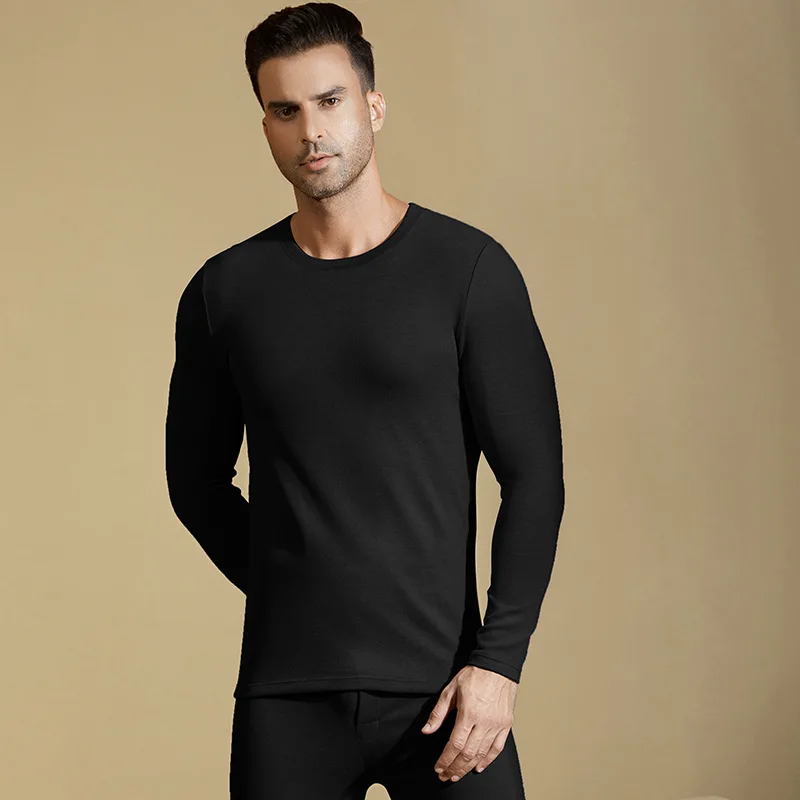 LANGSHA Winter Men Thermal Underwear Set Thick Velvet Warm Tops and  Trousers Wool Layered Clothing Thermal Suit Male Long Johns - AliExpress