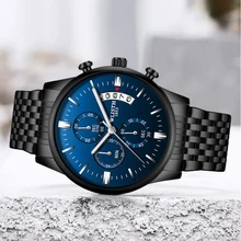 WLISTH Hardlex Relojes de pulsera de cuarzo para hombre, multifuncionales, a la moda, impermeables, luminosos