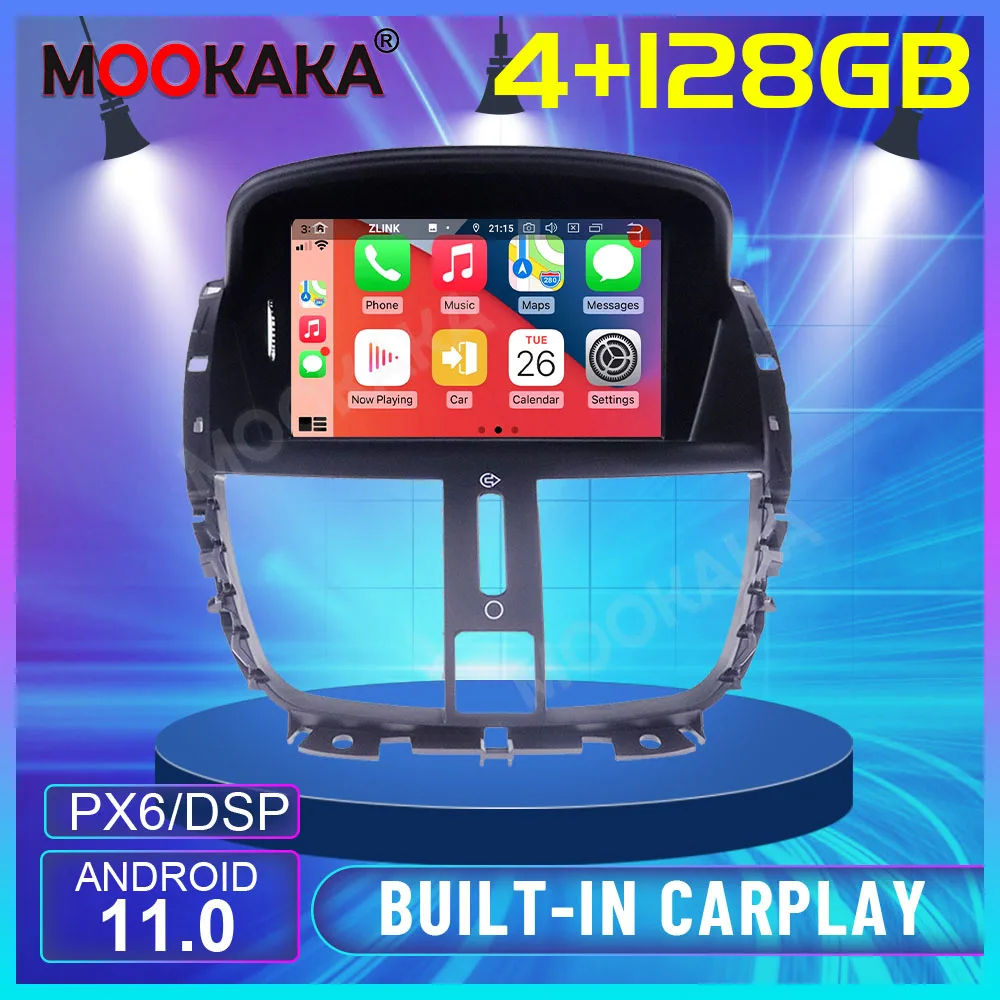Автомобильный мультимедийный DVD-плеер Android 11 0 6 + 128 ГБ 8 ядер GPS-радио для Peugeot 207