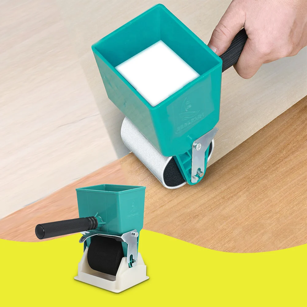 

3inch 6inch Handheld Glue Applicator Roller Manual Gluer 180mL/320mL Paint Buckets For Woodworking Painting Decorating Tool