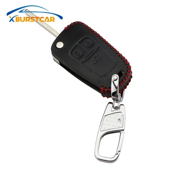 

Xburstcar Car folding key Leather Case for Chevrolet Cruze Trax Epica Malibu for OPEL VAUXHALL Remote Key Fob Cover Protect Set