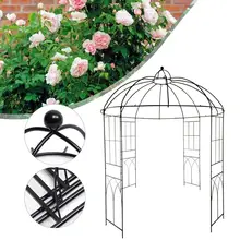 Arc de jardin en métal en forme de cage à oiseaux, plante de cour grimpante, décor de Stand de fleurs pour fête de mariage en plein air 