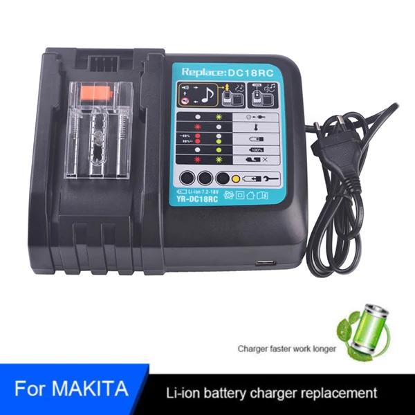 Быстрое зарядное устройство DC18RC цифровой дисплей 14,4 V/18 V 3A USB порт для Makita Замена SP99