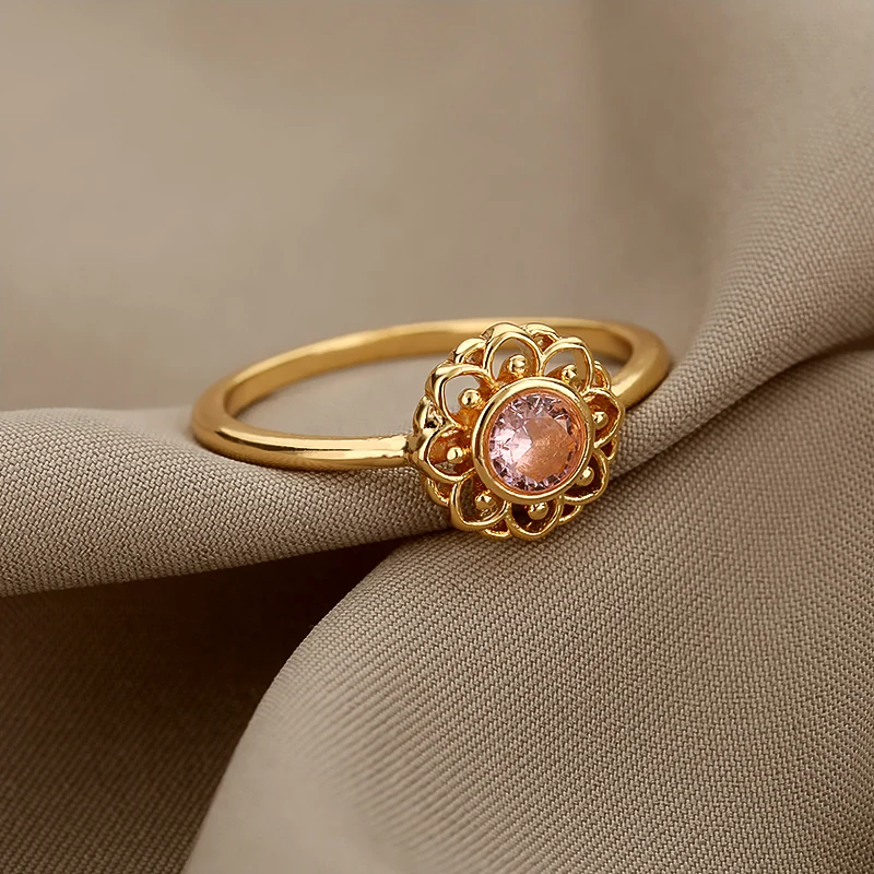 Stainless Steel Opal Finger Rings For Women