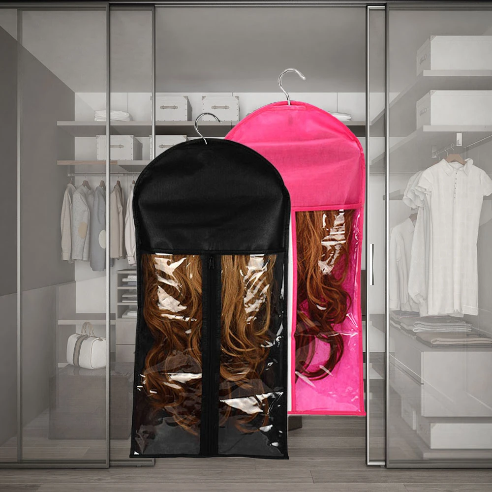 Hair Extensions Carrier Storage Non woven Suit Case Bag Package with Wooden  Hanger for Virgin Hair Weft & Clip in Hair Extension|Storage Bags| -  AliExpress