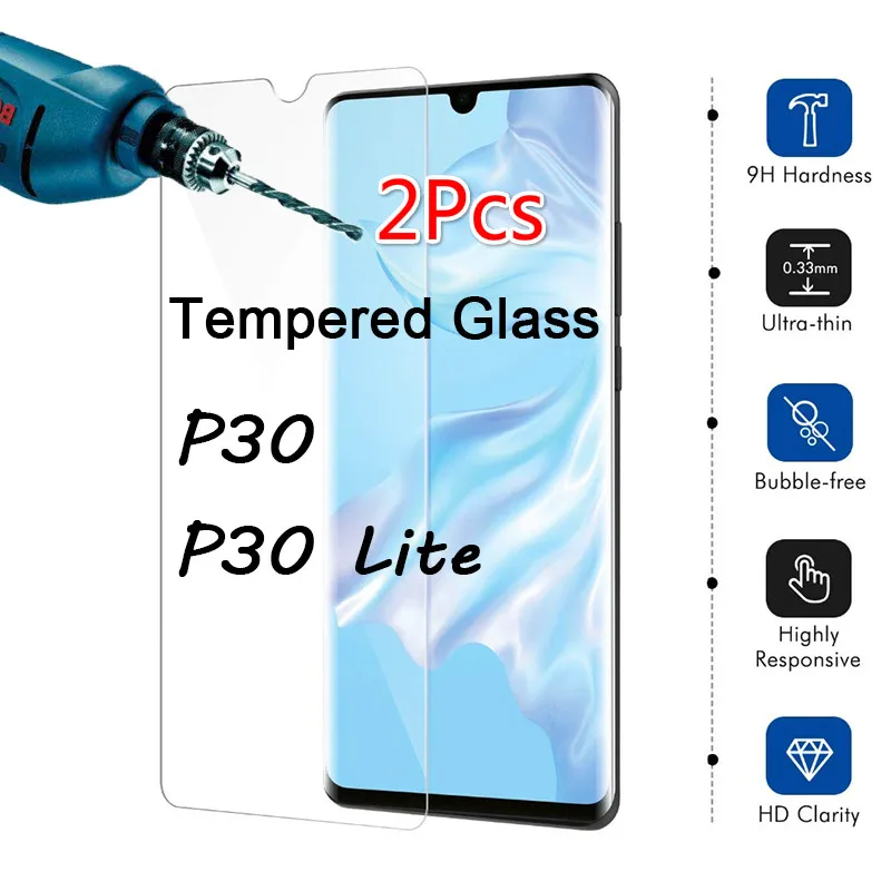 2 шт чехол из закаленного стекла для huawei P30 P10 P20 Lite Plus Защитное стекло для huawei P20 mate 20 Lite Pro P Smart стекло