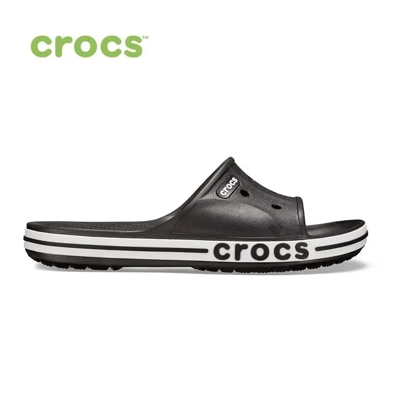 CROCS Bayaband Slide UNISEX for male, for female, man's summer shoes,  woman's beach shoes TmallFS shoes rubber slippers|Slippers| - AliExpress