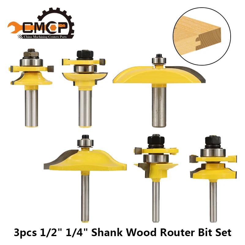 3 шт 1/" 1/4" хвостовик поднятая панель двери шкафа маршрутизатор Набор бит угловой округление фрезы твердосплавные шипы Деревообрабатывающие инструменты